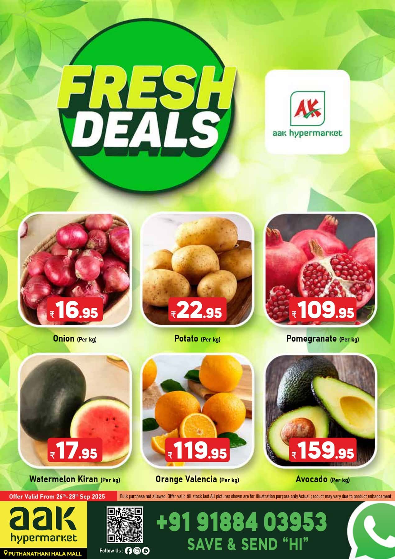 Weekend Offers @ AAK HYPERMARKET PUTHANATHANI